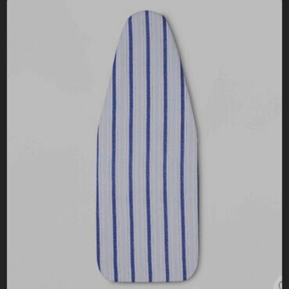 NIP Threshold Wide Padded Ironing Board Cover Blue Striped - Picture 1 of 4